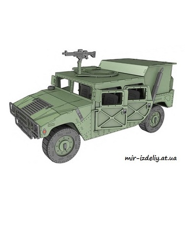 Автомобиль военный Hummer M998 из фанеры