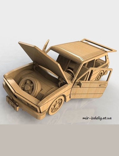 Автомобиль Volkswagen 1 из фанеры