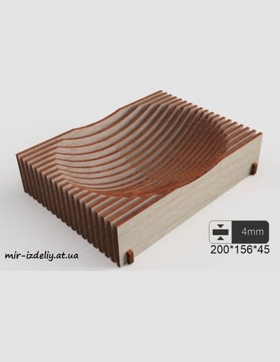 3D Тарелка для фруктов из фанеры