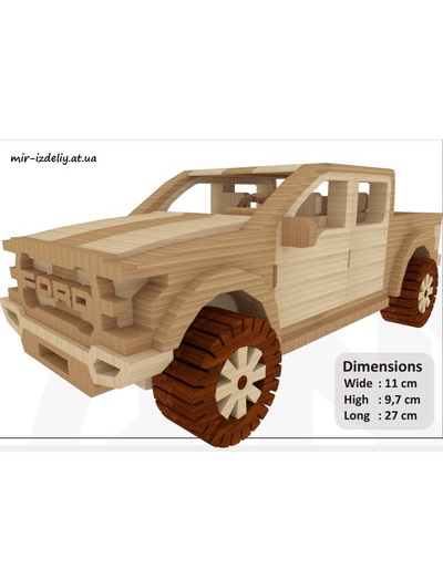 Джип Ford Raptor из дерева или фанеры