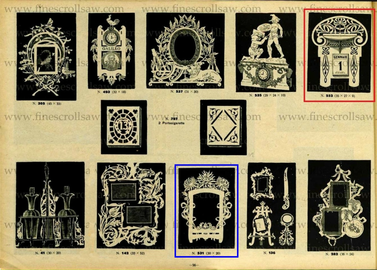 Фоторамка настольная Каталог Ettore Ferrari 531 из фанеры