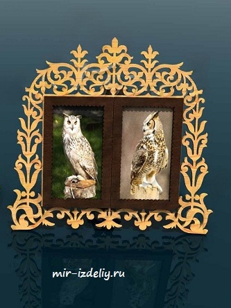 чертеж фоторамки настольной для выпиливания лобзиком