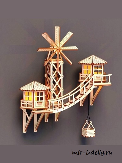 чертеж моста з мелицей для выпиливания лобзиком