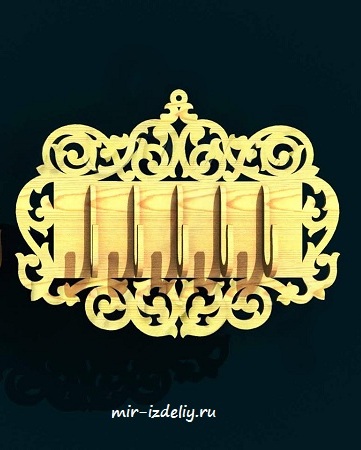 чертеж ключницы для выпиливания лобзиком