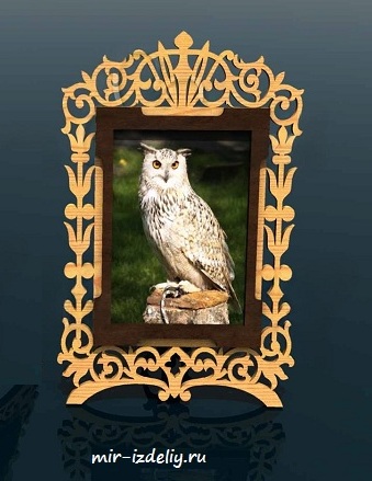 чертеж фоторамки настольной для выпиливания лобзиком