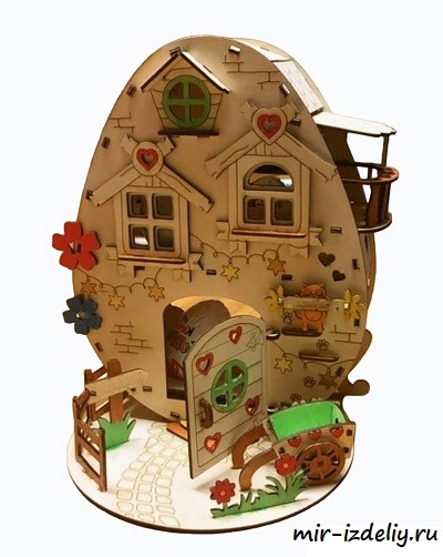 чертеж овального домика для выпиливания лобзком