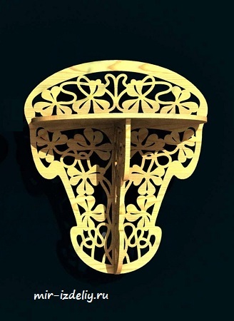 чертеж полочки для выпиливания лобзиком