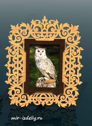 чертеж фоторамки настольной для выпиливания лобзиком