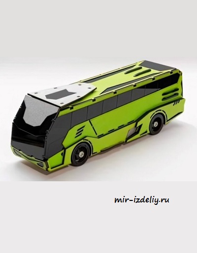 чертеж автобуса для выпиливания лобзиком