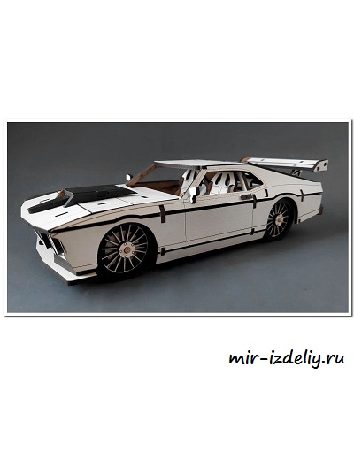 чертеж спортивного автомобиля для выпиливания лобзиком