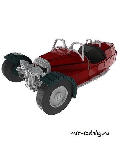 чертеж ретро болида для выпиливания лобзком