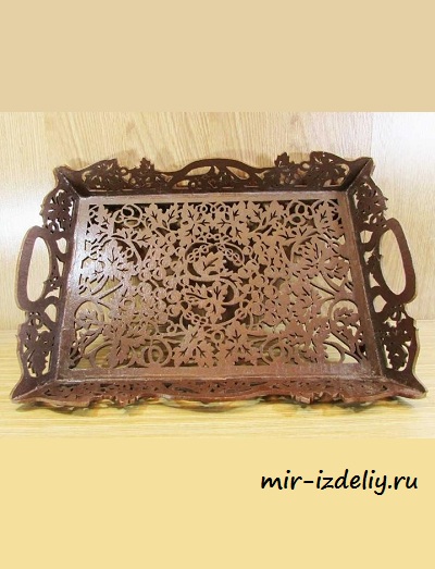 чертеж подноса для выпиливания лобзиком