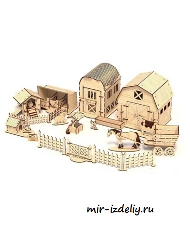 чертеж мини фермы для выпиливания лобзком