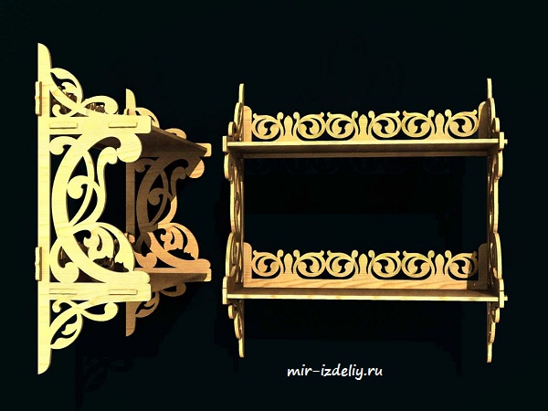 Полочка вензеля на два яруса из фанеры
