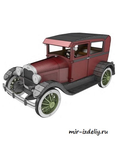 чертеж ретро автомобиля для выпиливания лобзиком