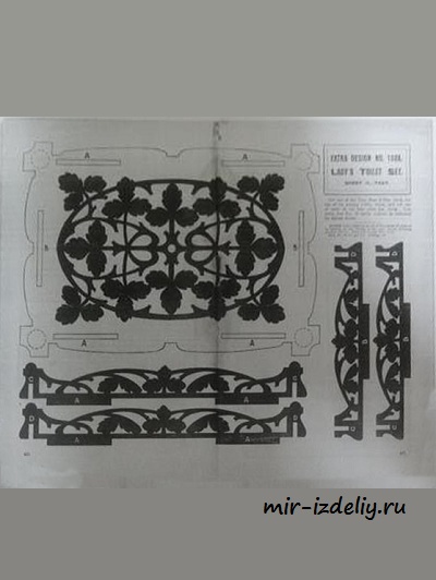 чертеж подноса для выпиливания лобзиком