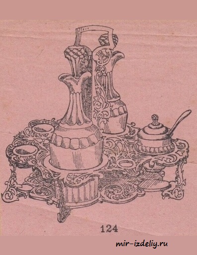 чертеж подставки под кухонные приборы для выпиливания