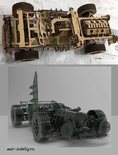 чертеж автомобиля для выпиливания лобзиком