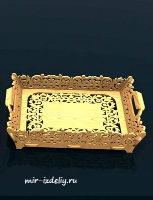 чертеж подноса для выпиливания лобзиком