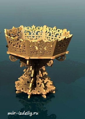 чертеж вазы вензеля для выпиливания лобзиком