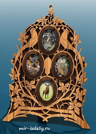 чертеж фоторамки настольной для выпиливания лобзиком