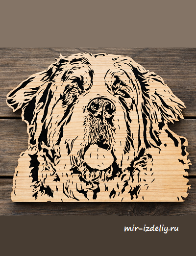 Чертеж: Панно собаки из фанеры