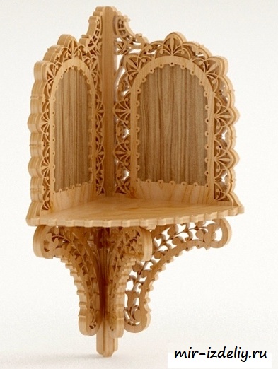 чертеж полочки для выпиливания лобзиком