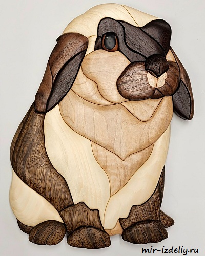 чертеж кролика интарсия