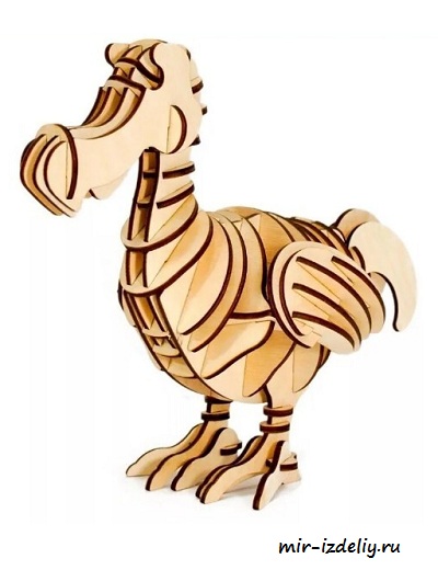 чертеж птиы додо для выпиливания лобзиком