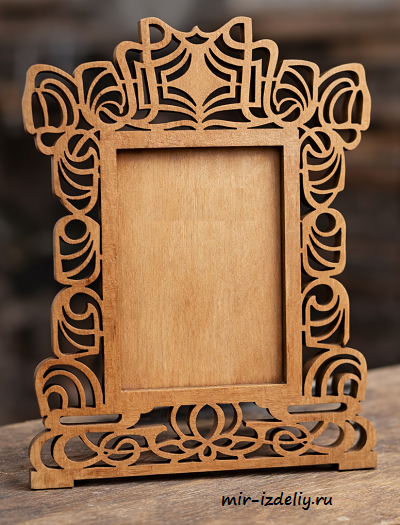 чертеж фоторамки настольной для выпиливания лобзиком
