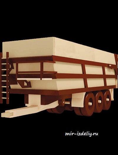 Чертеж: Прицеп Grain trailer из фанеры для выпиливания лобзиком