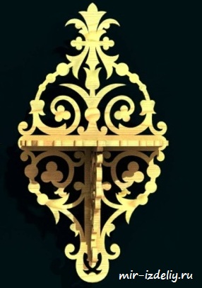 чертеж полочки для выпиливания лобзиком