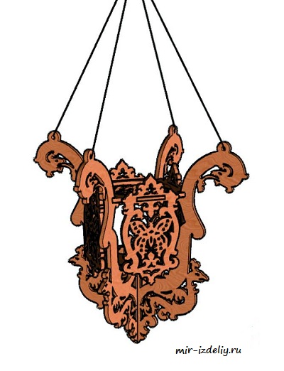 Чертеж: Драконье кашпо из фанеры