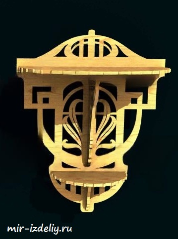 чертеж полочки настенной для выпиливания лобзиком