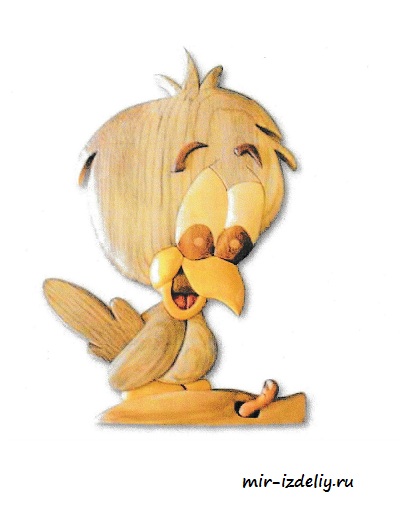 чертеж птенца интарсия