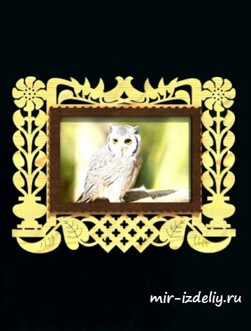 чертеж фоторамки настенной для выпиливания лобзиком