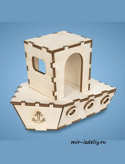 чертеж баркаса для выпиливания лобзиком