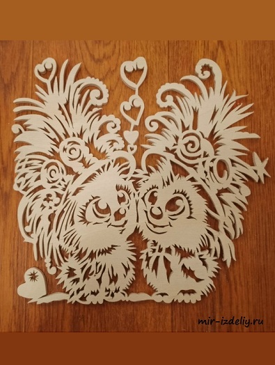 чертеж панно ежей для выпиливания лобзиком