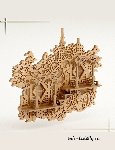 Чертеж: Полочка Возвращение в минку из фанеры для выпиливания лобзиком