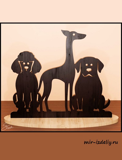 чертеж собаки для выпиливания лобзиком