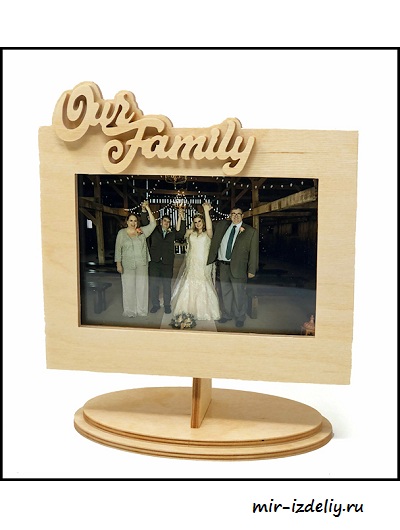 чертеж фоторамки настольной для выпиливания лобзиком