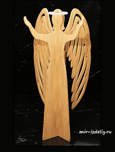 чертеж Ангела для выпиливания лобзиком