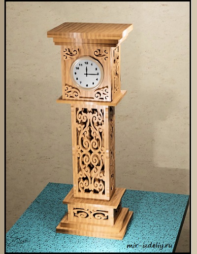 чертеж часов для выпиливания лобзиком