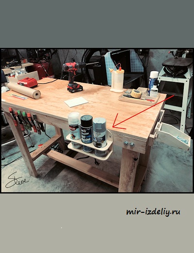 чертеж держателя для 3 аэрозольных баллонов