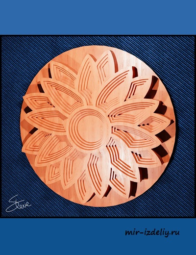 Чертеж: 3D-цветочная композиция для выпиливания лобзиком