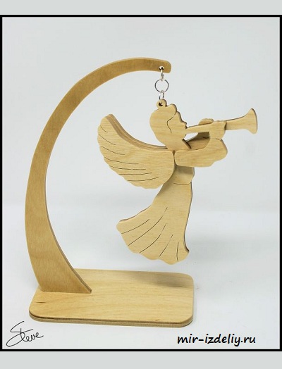 чертеж Ангела для выпиливания лобзиком