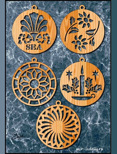 Чертеж: 16 подставок под горячее из фанеры для выпиливания лобзиком