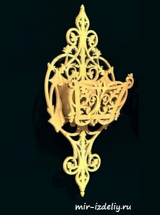 чертеж кармана настенного для выпиливания лобзиком