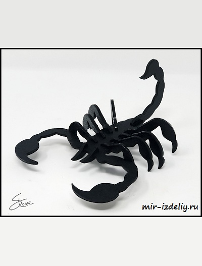 чертеж скорпиона для выпиливания лобзиком