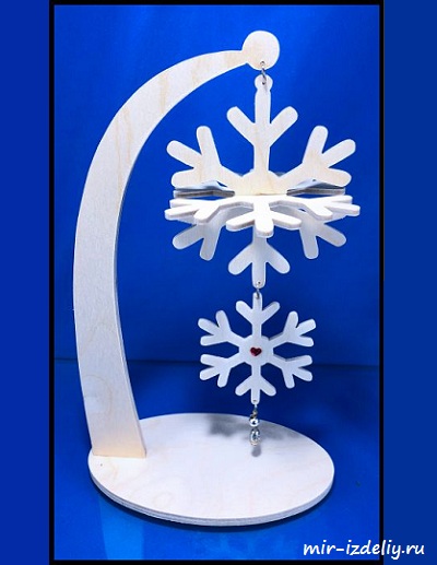 Чертеж: 3D-снежинка из фанеры для выпиливания лобзиком